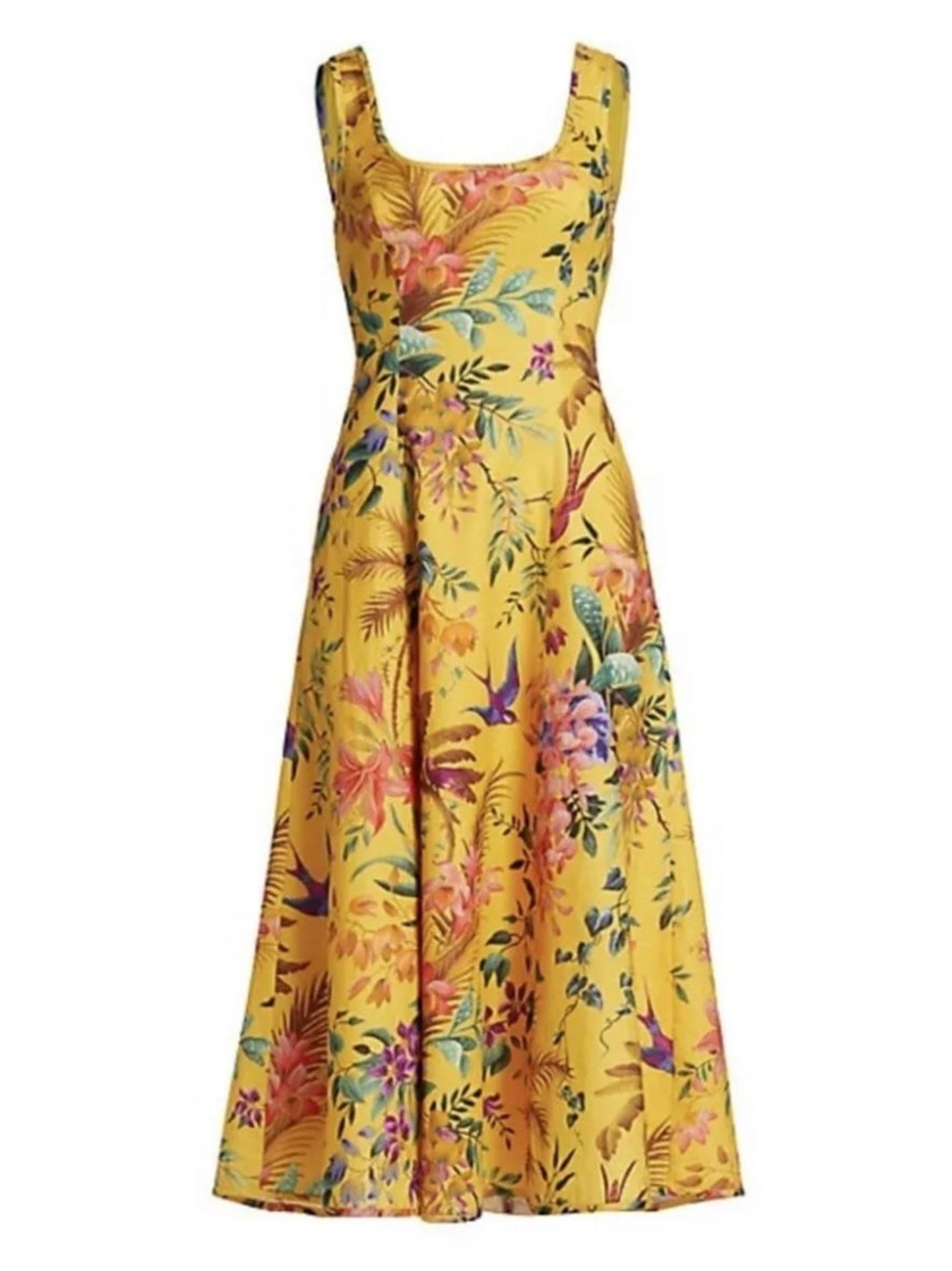 Zimmermann Yellow Floral Midi Dress